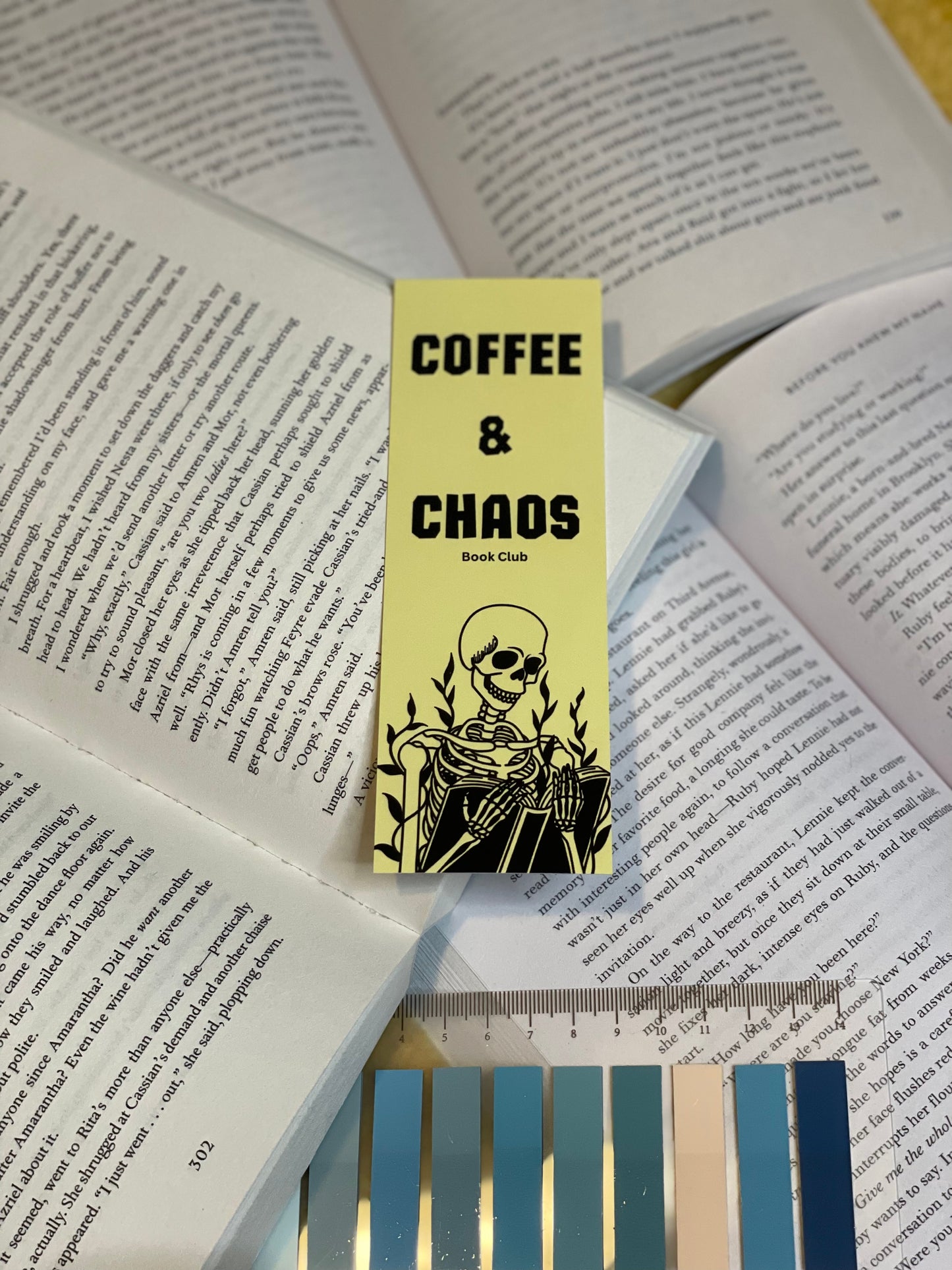 Coffee & Chaos Book Club Bookmark