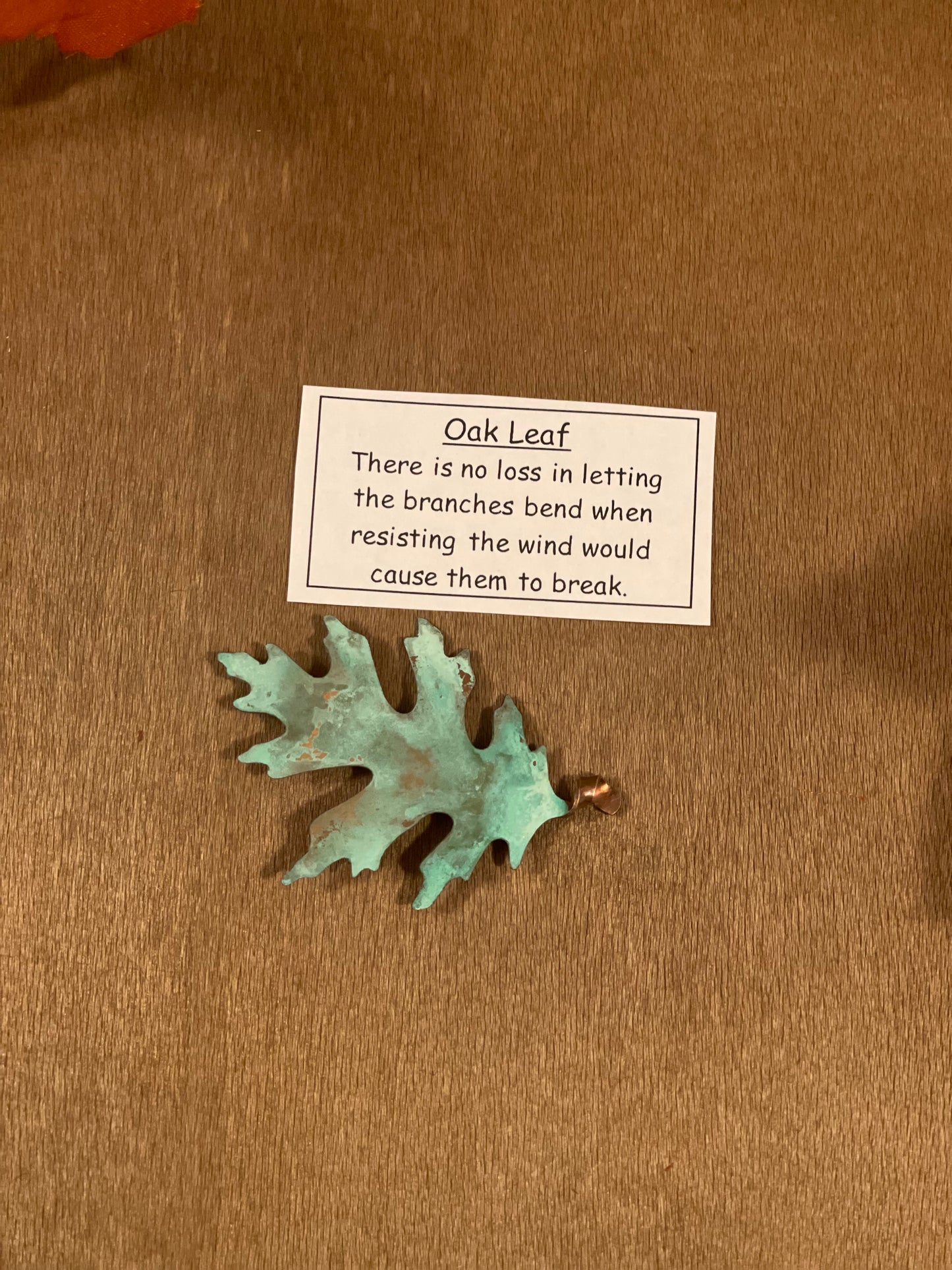 Oak Leaf Pin Hand Crafted