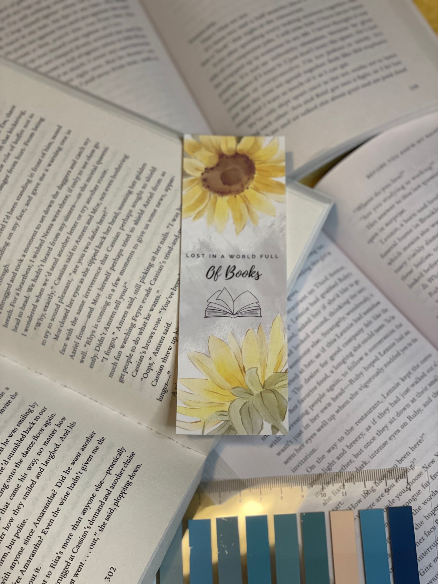 Lost in a world full of books bookmark