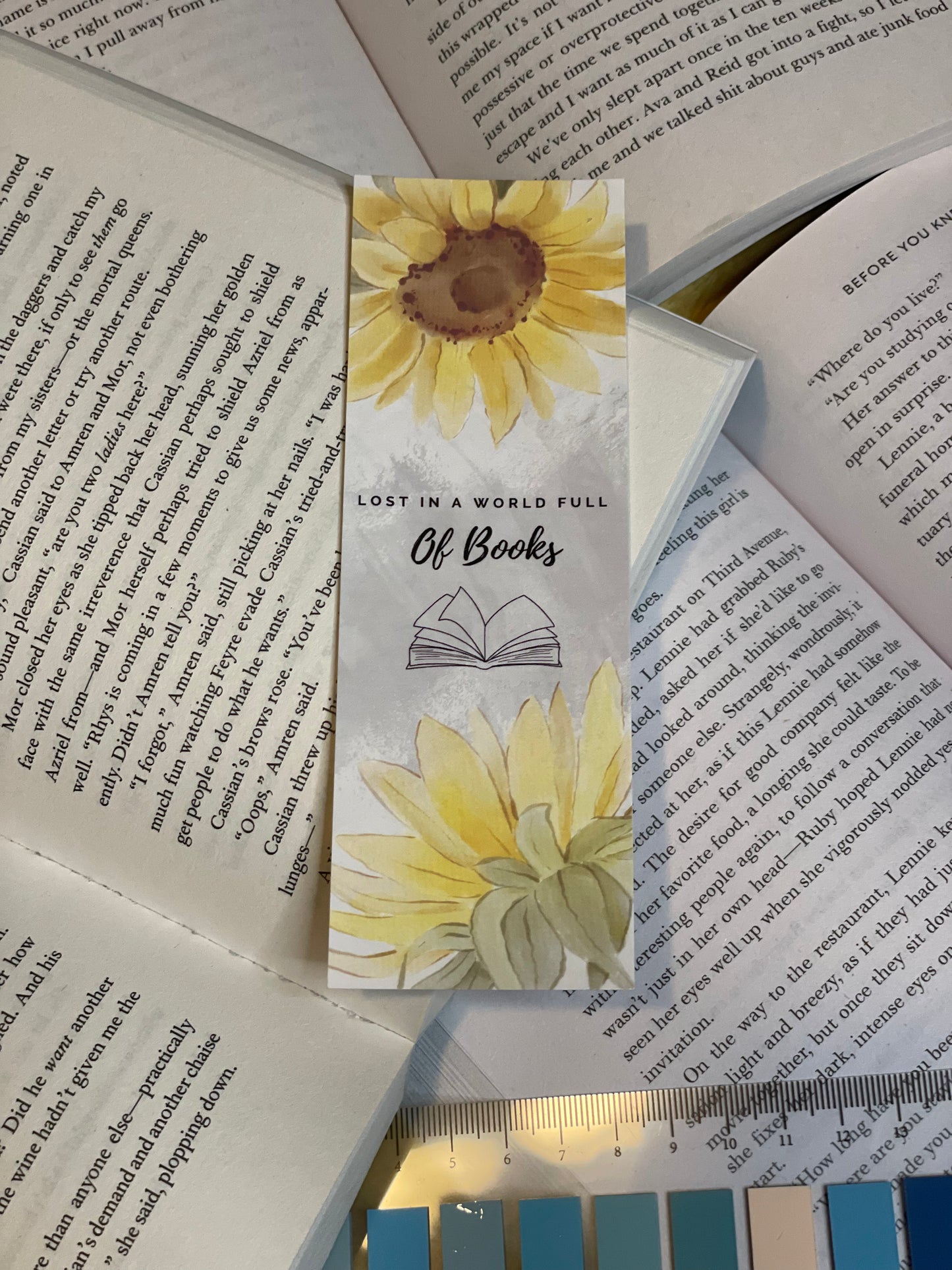 Lost in a world full of books bookmark