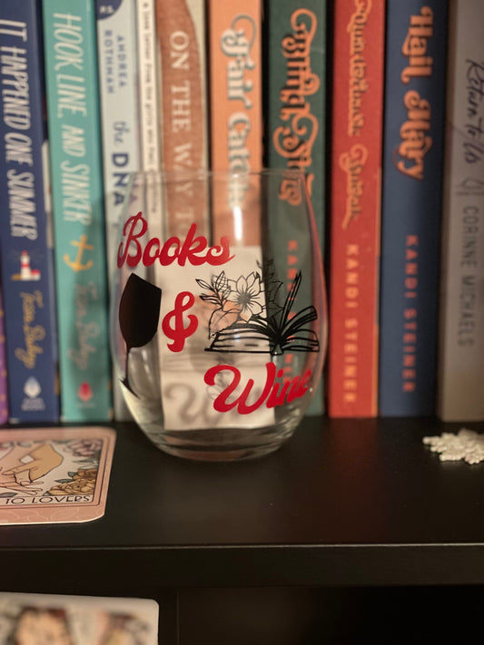 Books & Wine Glass
